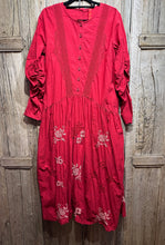 Preloved Ewa I Walla Red Floral Embroidery Dress