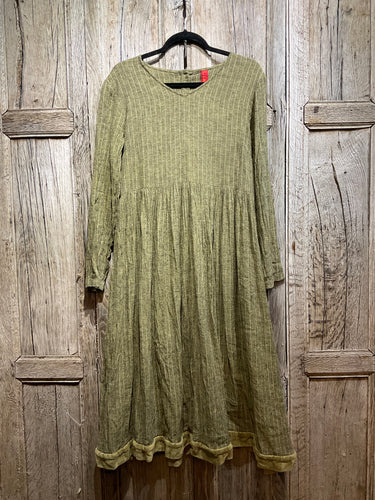Preloved Green Linen Dress