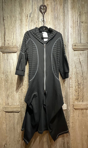 Preloved d.e.c.k. Black & White Jersey Dress/Coat