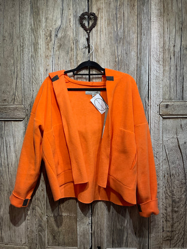 Preloved HENRIETTA STEFFENSEN Orange Fleece Edge-to-Edge Jacket