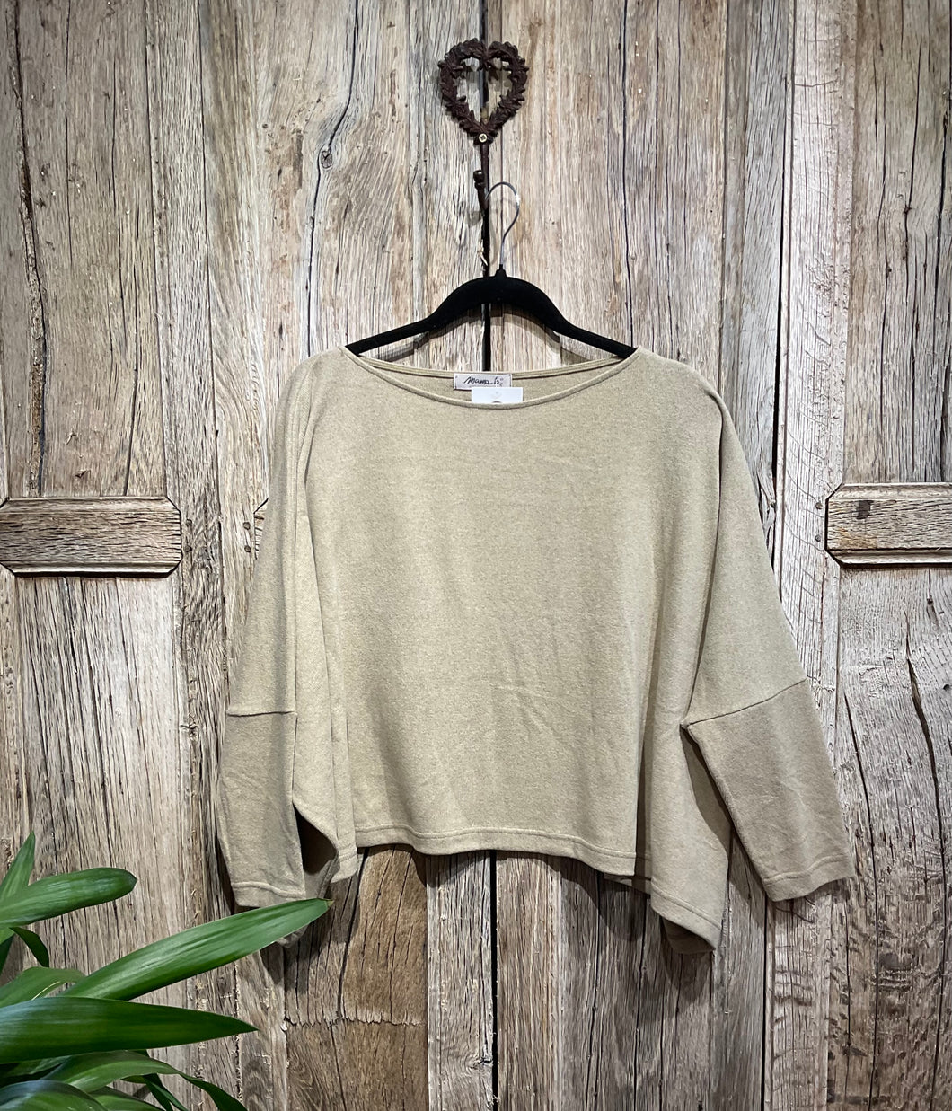 Preloved MAMA B Long Sleeve Top -Sand