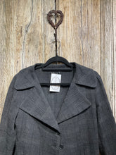 Preloved LES FILLES D’AILLEURS Black Check Wool Coat