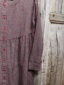 THING Wine Mini Check Dress 7085 AW25