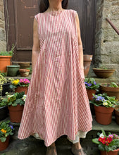 JLS Flaired Sleeveless Striped Dress D08