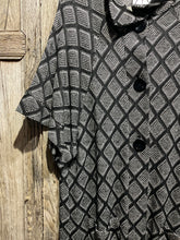 Preloved Black and White Knit Coat