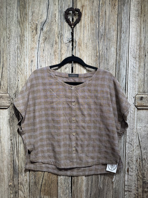 Preloved Elemente Clemente Brown Check Top