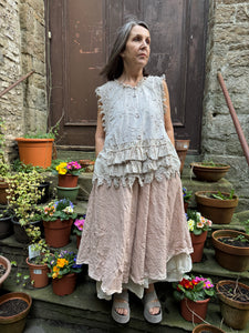 JLS Cream Embroidery Appliqué & Lace Layering Tunic Dress 1106 –  Dotclothing UK