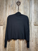 Preloved SARAH PACINI Black Fine Knit Zip Cardigan