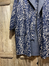 Preloved MAX MARA WEEKEND Reversible Blue Animal Print Coat