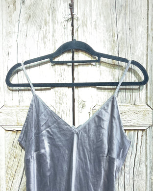 Preloved OSKA, Grey Silk Cami-top