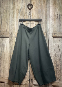 Preloved ÈCHAPPÈES BELLES Wool Mix Green/Teal Wide Leg Trousers