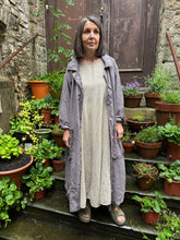 JLS Button Up Reversible Grey Long Duster Dress Coat D39