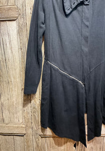 Preloved LURDES BERGADA Black Cotton Jersey Jacket with Zip Detail