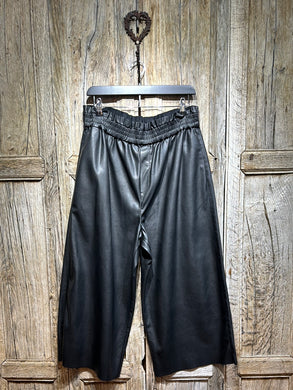 Preloved Vetiver Black Leather Trouser