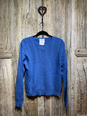 Preloved BRORA Blue Cashmere Jumper