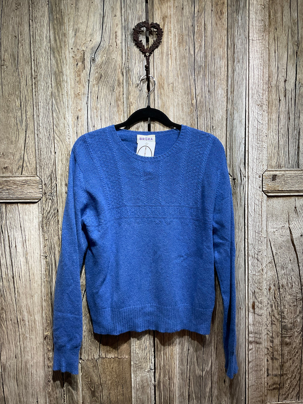 Preloved BRORA Blue Cashmere Jumper