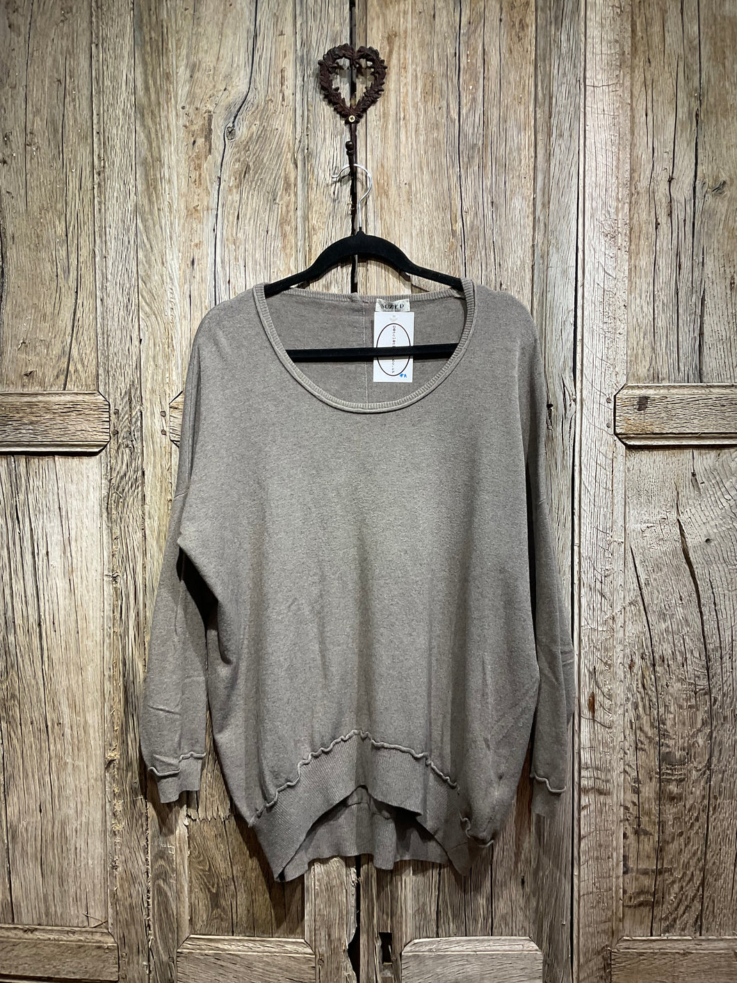 Preloved SUZY D Long Brown Sweater