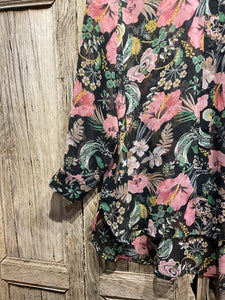 Preloved ICHI, Floral Sheer Shirt