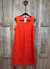Preloved Oska Sleeveless Orange Linen Dress