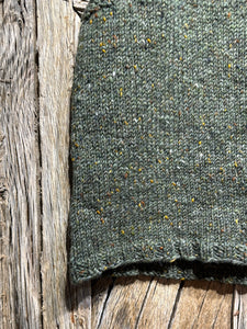 Handknits by ME Forest Green Crop Wool Vest