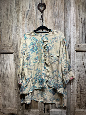 Preloved MAGNOLIA PEARL Blue Shirt