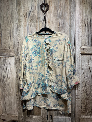 Preloved MAGNOLIA PEARL Blue Shirt