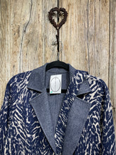 Preloved MAX MARA WEEKEND Reversible Blue Animal Print Coat