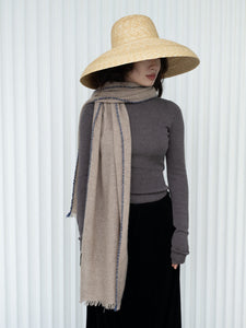 Oats & Rice Weaver Beige Cashmere Scarf OR25-S01