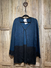 Preloved Blue & Black Alpaca Cardigan