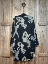 Preloved RALSTON, BLACK & White Linen Mix Print Shirt