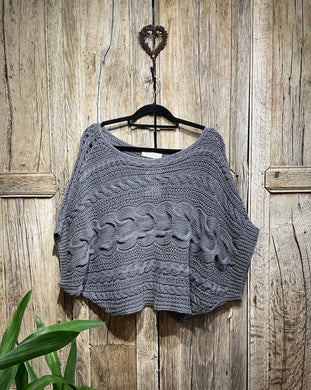 Preloved NICOLE FARHI Grey Knit Shrug