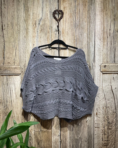 Preloved NICOLE FARHI Grey Knit Shrug