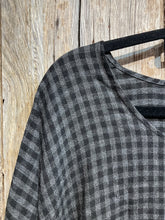 Preloved BARBARA LANG Black Check Wool Mix Top