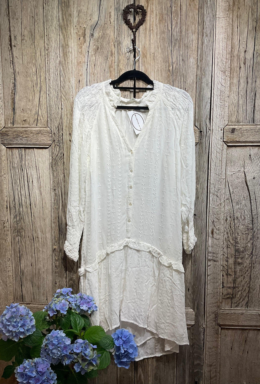 Preloved ANTHROPOLOGIE, White Cotton Dress