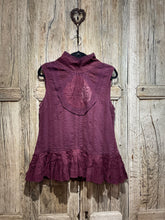 Preloved Ewa I Walla Plum Organza Top