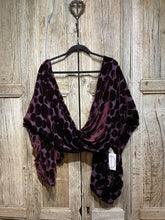 Preloved Merlot Velvet Spot Silk Scarf