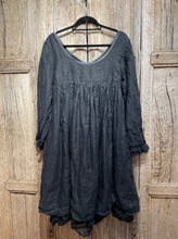 Preloved Les Ours Black Linen & Tulle Dress