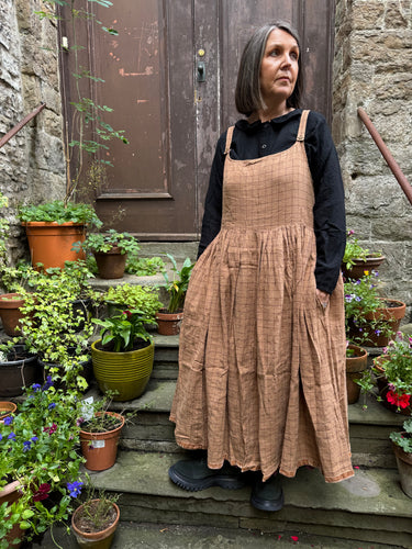Ewa I Walla Gordana Linen Pinafore Dress 55928 AW25