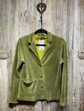 Preloved Green Velvet/Velour Jacket
