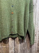 Handknits by ME Green Recycled Denim Slouchy Cardigan