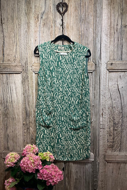 Preloved MARLENE BIRGER, Green/Cream Tunic