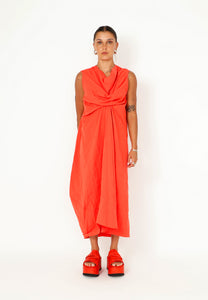 sort aarhus dress Sort Aarhus Orange SA-MALAN Dress SS26 – Dotclothing UK