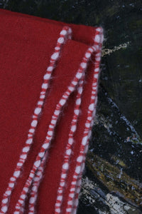 Oats & Rice Weaver Cashmere Scarf Brick Red OR25-S01