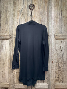 Preloved FOIL Black Cardigan with Double Buttons
