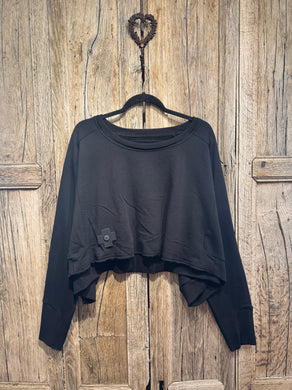 Plü Black Wide Short Sweater One Size 2101 AW25
