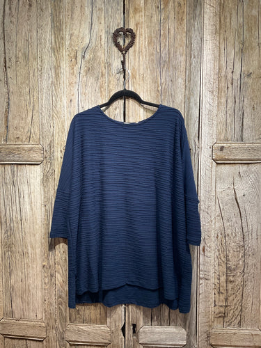 Preloved Mama b Blue Cotton Jersey Textured Top