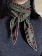 Oats & Rice Bronte Spindle-shaped Knitted Cashmere Scarf Moss Green OR25-NS01