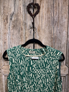 Preloved MARLENE BIRGER, Green/Cream Tunic