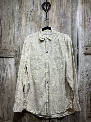 Preloved Magnolia Pearl Grey/Cream Paisley Shirt