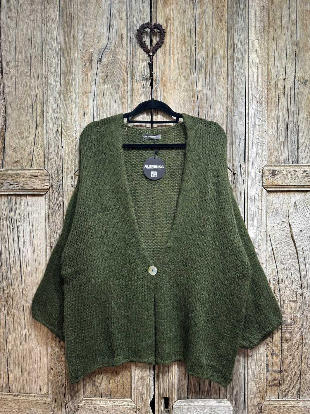 Alembika Forest Green Knit Cardigan AS725F AW24